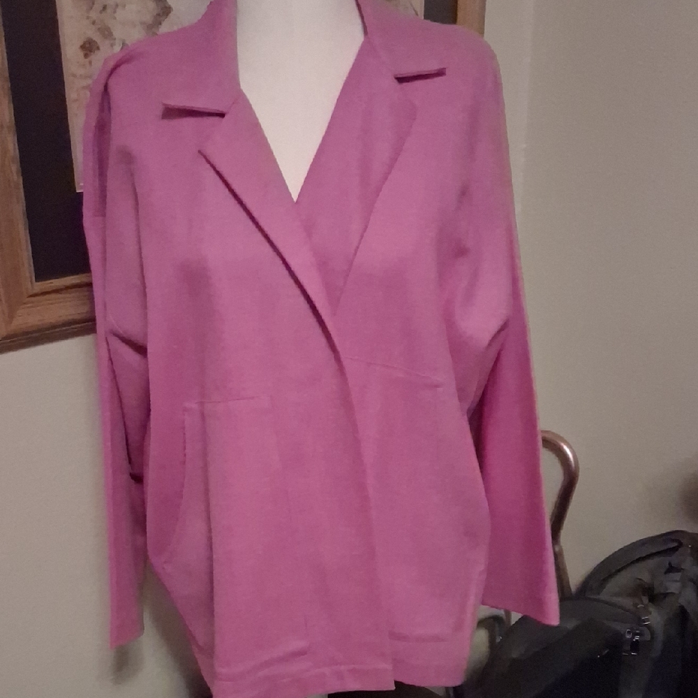 Eskandar Vibrant 90% Wool 10% Cashmere Pink Outerwear